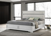 Miranda California King, E.King, Queen, Full, & Twin Bed Black & White - Bargain Furniture (Detroit, MI)