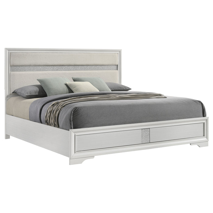 Miranda California King, E.King, Queen, Full, & Twin Bed Black & White - Bargain Furniture (Detroit, MI)