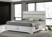 Miranda California King, E.King, Queen, Full, & Twin Bed Black & White - Bargain Furniture (Detroit, MI)