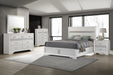 Miranda California King, E.King, Queen, Full, & Twin Bed Black & White - Bargain Furniture (Detroit, MI)