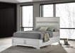Miranda California King, E.King, Queen, Full, & Twin Bed Black & White - Bargain Furniture (Detroit, MI)