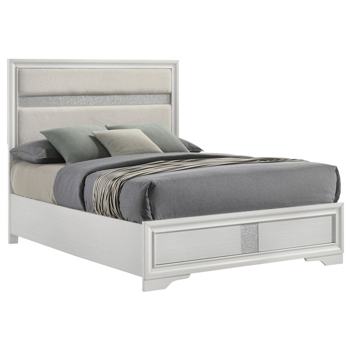 Miranda California King, E.King, Queen, Full, & Twin Bed Black & White - Bargain Furniture (Detroit, MI)