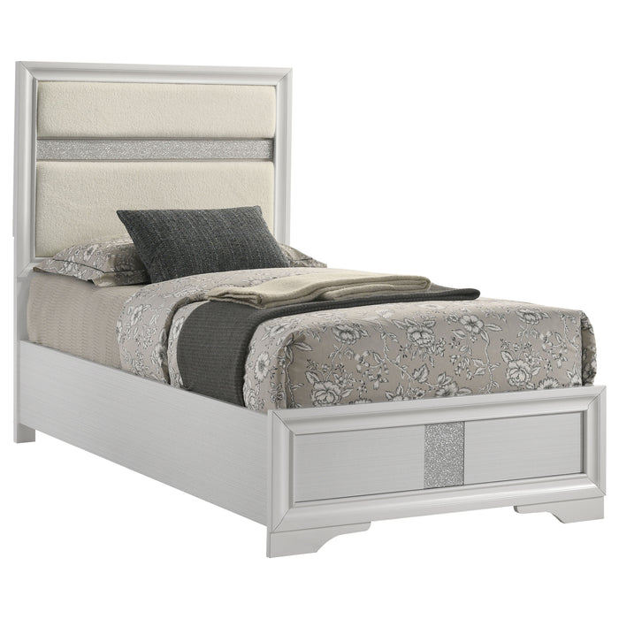 Miranda California King, E.King, Queen, Full, & Twin Bed Black & White - Bargain Furniture (Detroit, MI)