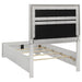 Miranda California King, E.King, Queen, Full, & Twin Bed Black & White - Bargain Furniture (Detroit, MI)