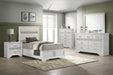 Miranda California King, E.King, Queen, Full, & Twin Bed Black & White - Bargain Furniture (Detroit, MI)