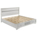 Miranda California King. E.King, & Queen 2-drawer Storage Bed Black & White - Bargain Furniture (Detroit, MI)