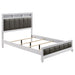 Barzini California King, E.King, & Queen Upholstered Panel Bed White - Bargain Furniture (Detroit, MI)