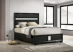 Miranda California King, E.King, Queen, Full, & Twin Bed Black & White - Bargain Furniture (Detroit, MI)