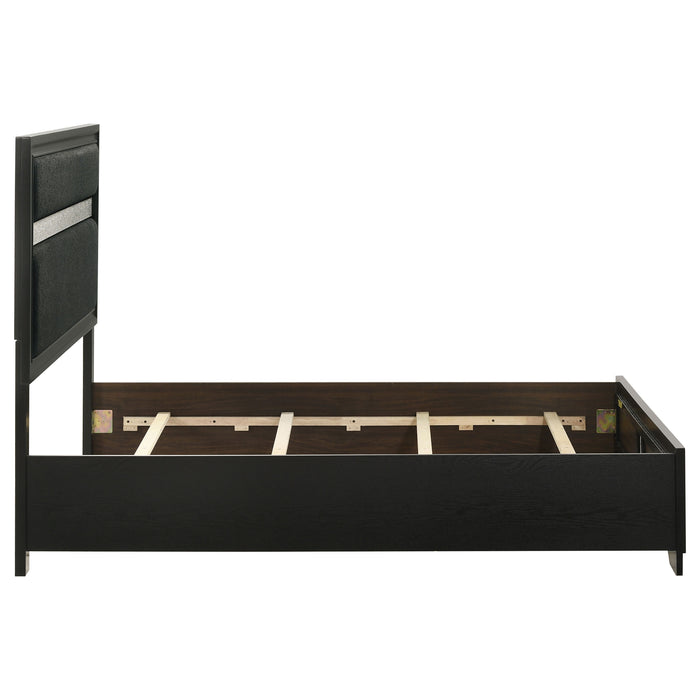 Miranda California King, E.King, Queen, Full, & Twin Bed Black & White - Bargain Furniture (Detroit, MI)