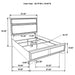 Miranda California King, E.King, Queen, Full, & Twin Bed Black & White - Bargain Furniture (Detroit, MI)