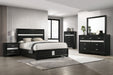 Miranda California King, E.King, Queen, Full, & Twin Bed Black & White - Bargain Furniture (Detroit, MI)