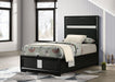 Miranda California King, E.King, Queen, Full, & Twin Bed Black & White - Bargain Furniture (Detroit, MI)