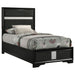 Miranda California King, E.King, Queen, Full, & Twin Bed Black & White - Bargain Furniture (Detroit, MI)