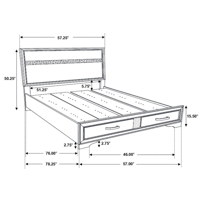 Miranda Bedroom Set with Storage - Bargain Furniture (Detroit, MI)