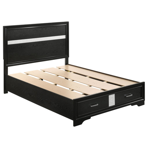 Miranda Full & Twin Storage Bed Black - Bargain Furniture (Detroit, MI)