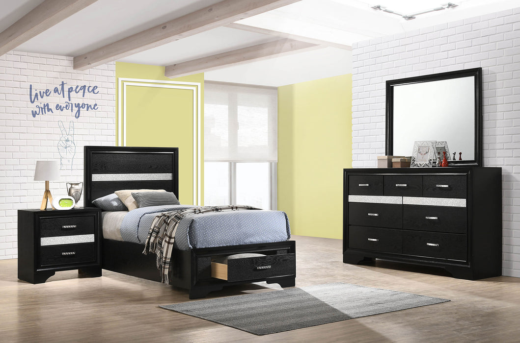 Miranda Bedroom Sets Black - Bargain Furniture (Detroit, MI)