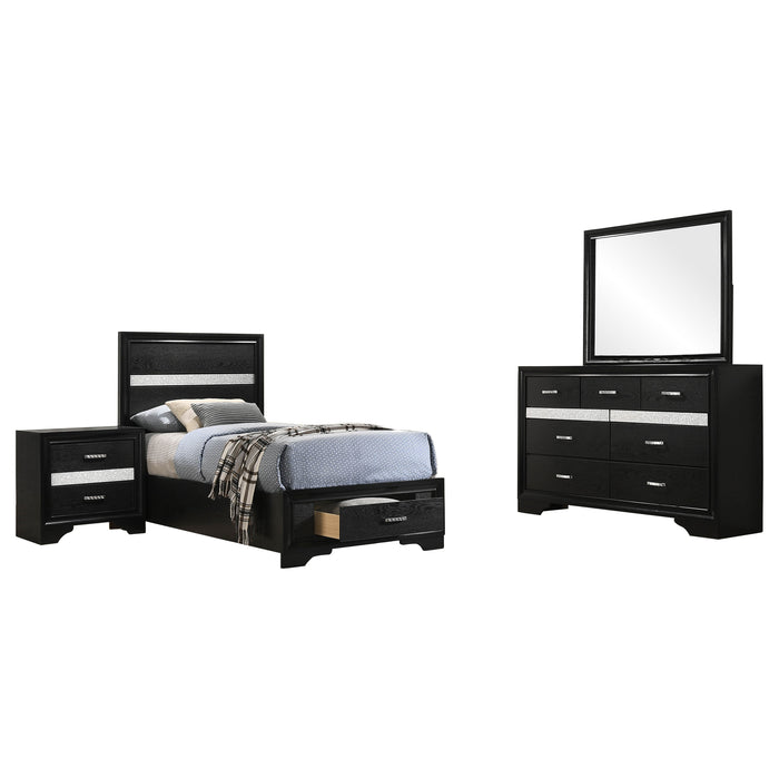 Miranda Bedroom Sets Black - Bargain Furniture (Detroit, MI)