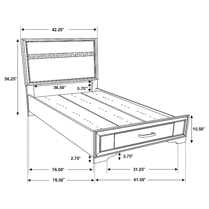 Miranda Bedroom Sets Black - Bargain Furniture (Detroit, MI)