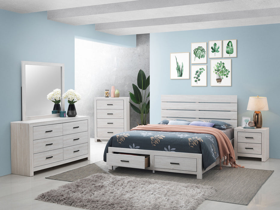 Brantford Wood Storage Panel Bed - Bargain Furniture (Detroit, MI)