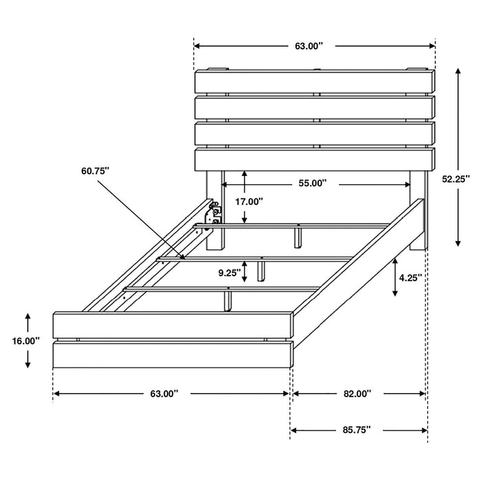 Brantford Wood Storage Panel Bed - Bargain Furniture (Detroit, MI)
