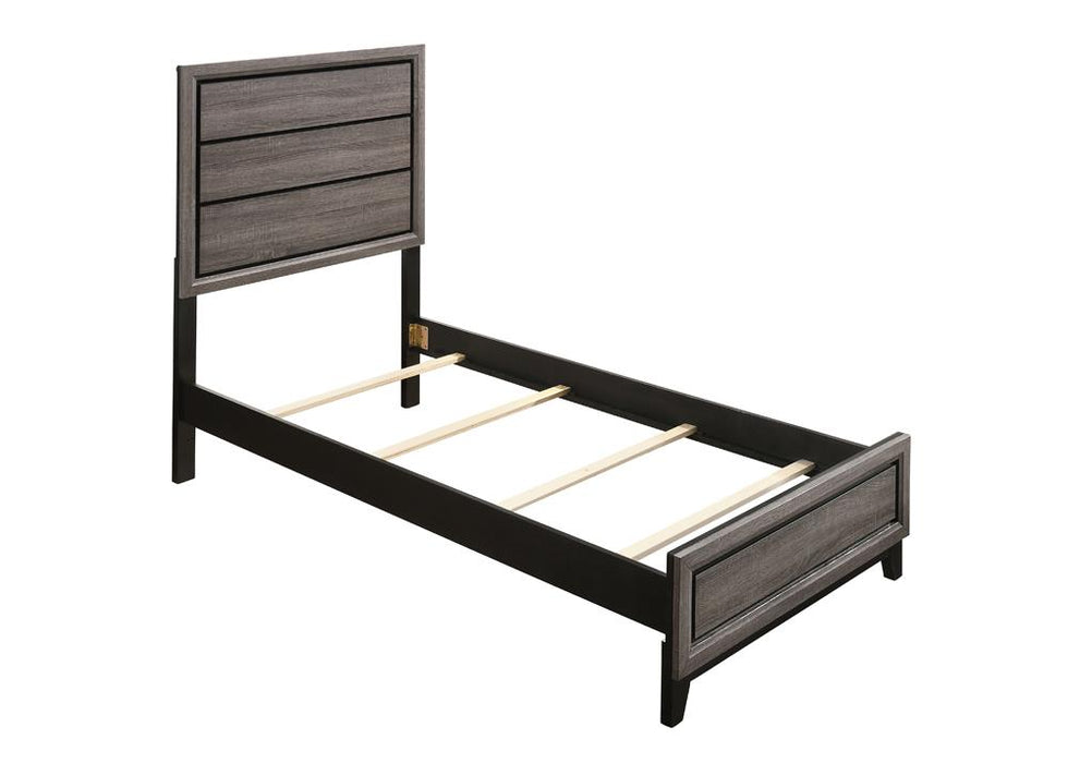 Watson Full & Twin Panel Bed Grey Oak - Bargain Furniture (Detroit, MI)