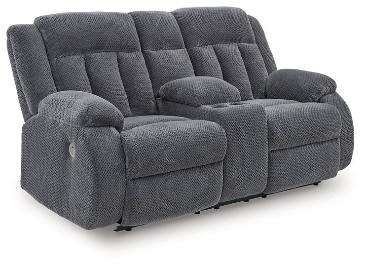 Observation Power Reclining Loveseat with Console - Bargain Furniture (Detroit, MI)
