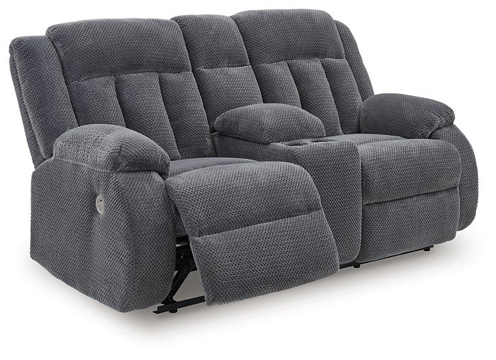 Observation Power Reclining Loveseat with Console - Bargain Furniture (Detroit, MI)