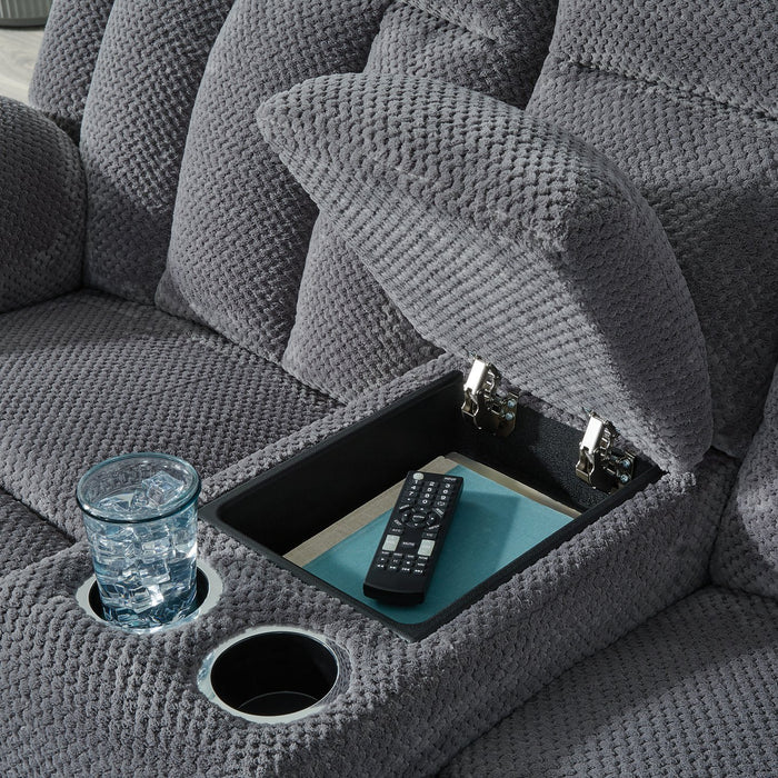 Observation Power Reclining Loveseat with Console - Bargain Furniture (Detroit, MI)