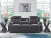 Observation Power Reclining Sofa with Drop Down Table - Bargain Furniture (Detroit, MI)
