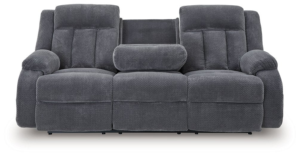 Observation Power Reclining Sofa with Drop Down Table - Bargain Furniture (Detroit, MI)