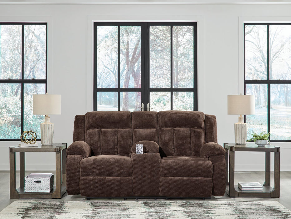 Observation Power Reclining Loveseat with Console - Bargain Furniture (Detroit, MI)