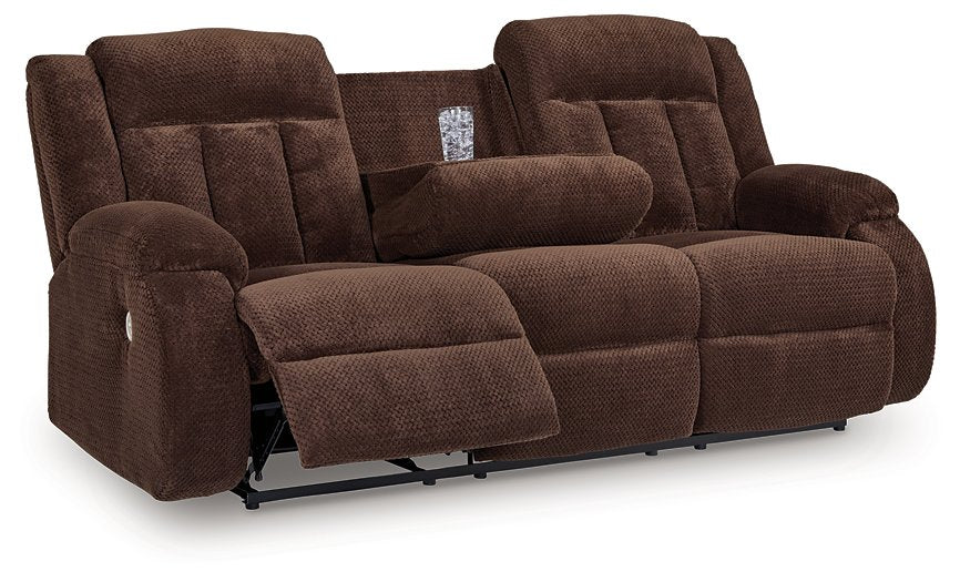 Observation Power Reclining Sofa with Drop Down Table - Bargain Furniture (Detroit, MI)