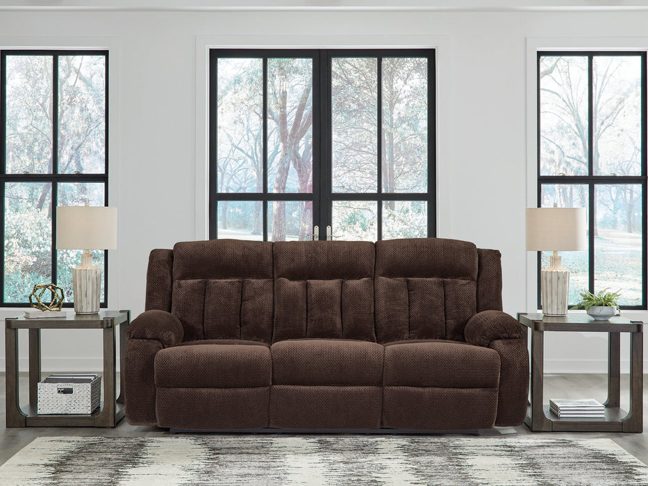 Observation Power Reclining Sofa with Drop Down Table - Bargain Furniture (Detroit, MI)