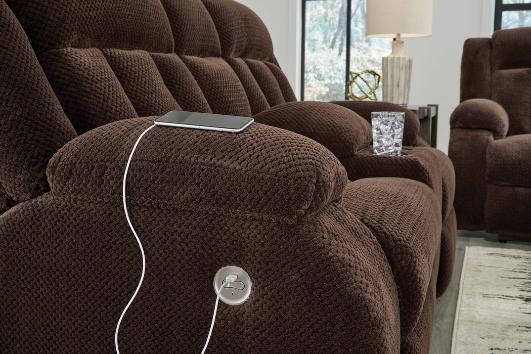 Observation Power Reclining Loveseat with Console - Bargain Furniture (Detroit, MI)