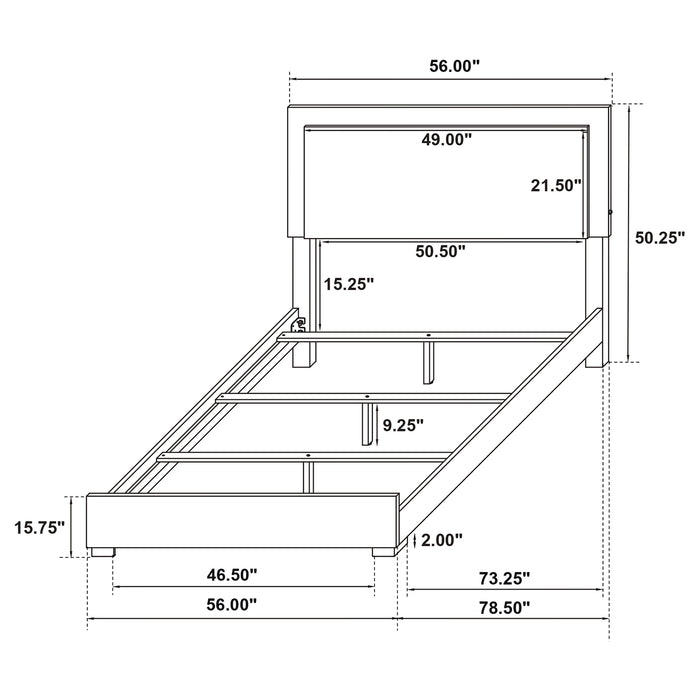 Marceline Beds White & Black Eastren King, Full, Twin, & Queen - Bargain Furniture (Detroit, MI)