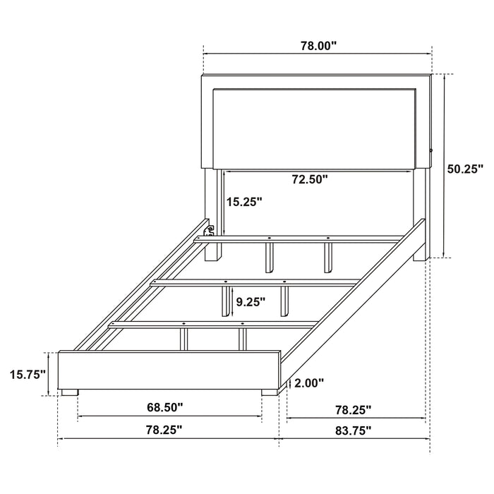 Marceline Beds White & Black Eastren King, Full, Twin, & Queen - Bargain Furniture (Detroit, MI)