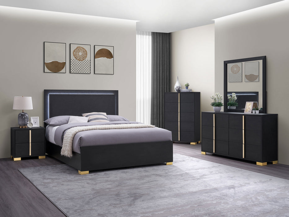 Marceline Beds White & Black Eastren King, Full, Twin, & Queen - Bargain Furniture (Detroit, MI)
