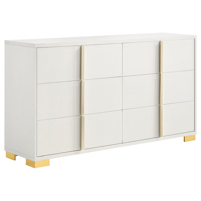 Marceline Bedroom Sets White & Black 4 & 5 Piece - Bargain Furniture (Detroit, MI)