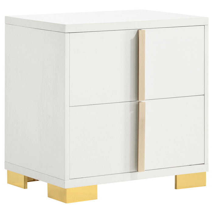 Marceline Bedroom Sets White & Black 4 & 5 Piece - Bargain Furniture (Detroit, MI)