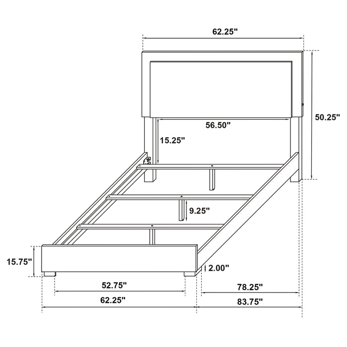 Marceline Beds White & Black Eastren King, Full, Twin, & Queen - Bargain Furniture (Detroit, MI)