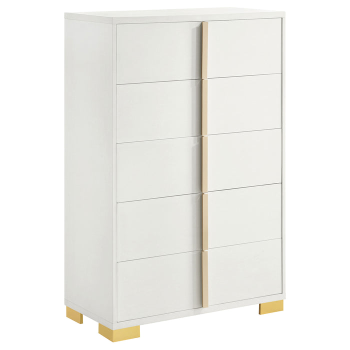 Marceline Bedroom Sets White & Black 4 & 5 Piece - Bargain Furniture (Detroit, MI)