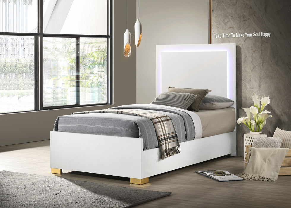 Marceline Beds White & Black Eastren King, Full, Twin, & Queen - Bargain Furniture (Detroit, MI)
