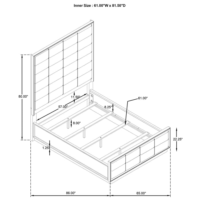 Durango 4 & 5 Piece E.King, Cal.King & Queen Bedroom Set - Bargain Furniture (Detroit, MI)