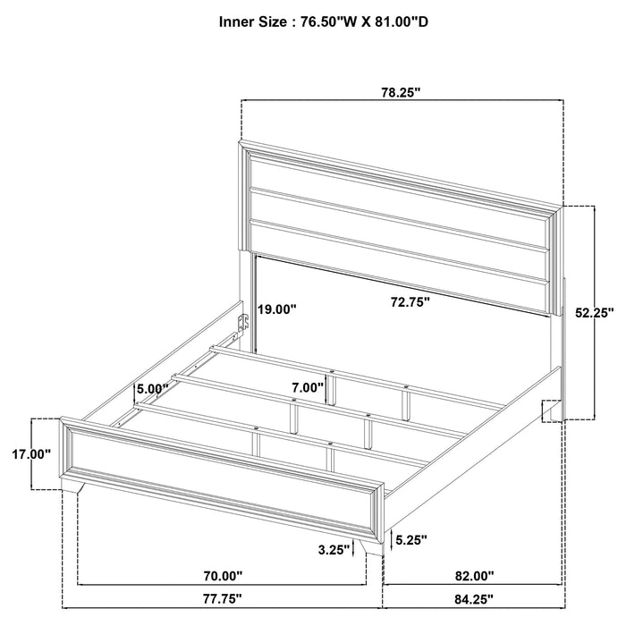 Wright California King Bed - Bargain Furniture (Detroit, MI)