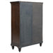 Andover 6-drawer Tempered Glass Door Chest Dark Oak - Bargain Furniture (Detroit, MI)