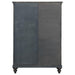 Andover 6-drawer Tempered Glass Door Chest Dark Oak - Bargain Furniture (Detroit, MI)