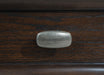 Andover 6-drawer Tempered Glass Door Chest Dark Oak - Bargain Furniture (Detroit, MI)