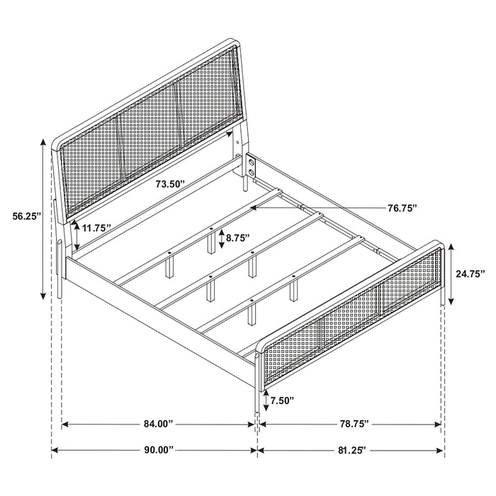 Arini Upholstered Panel Bed - Bargain Furniture (Detroit, MI)