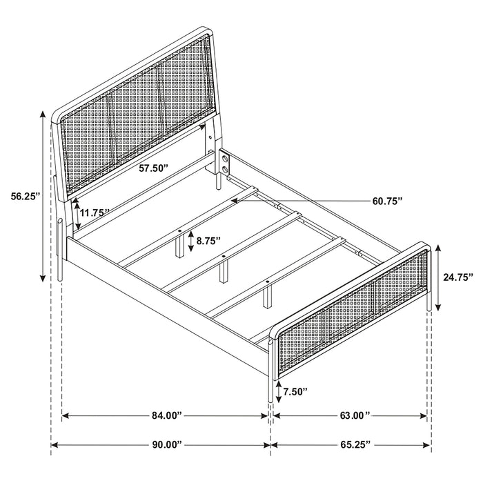 Arini Upholstered Panel Bed - Bargain Furniture (Detroit, MI)