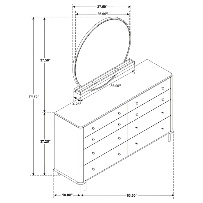 Arini Dresser With Mirror - Bargain Furniture (Detroit, MI)